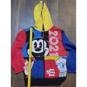 Disney‎ World 2021 Mickey Mouse Donald Duck Zip Up Hoodie Youth Medium